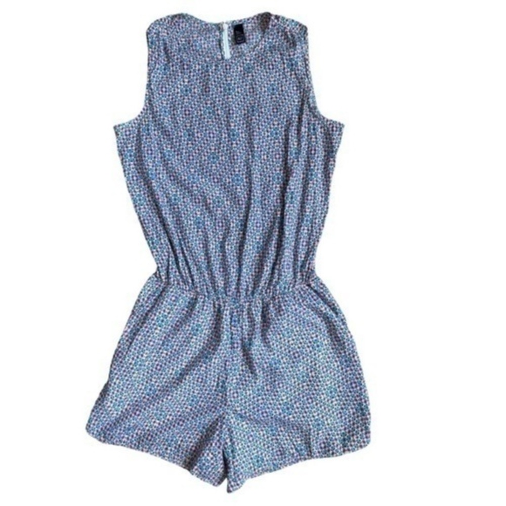 Gap, size med tall, Romper, with pockets, zip closure, hot, pink, blue, purple